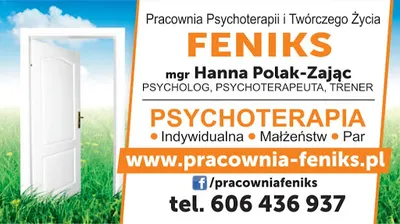 Psycholog Psychoterapeuta mgr Hanna Polak-Zając - Pracownia Feniks